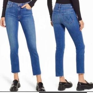 Mother jeans Mid Rise Dazzler ankle fray size 25